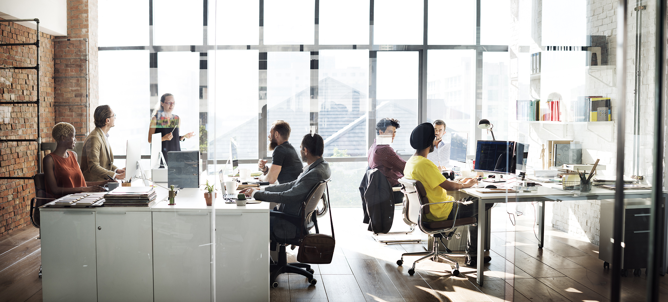 Collaboration in a work hub environment